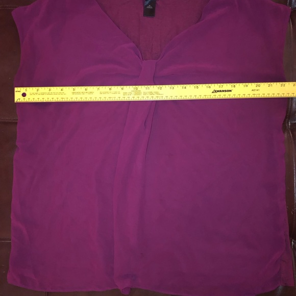 Ann Taylor XL top raspberry-merlot color - Picture 7 of 8